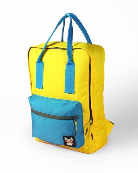 colourblock back pack with adjustable straps