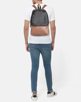 colourblock backpack with adjustable shoulder straps