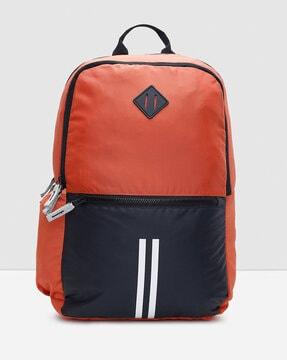 colourblock backpack with adjustable shoulder straps