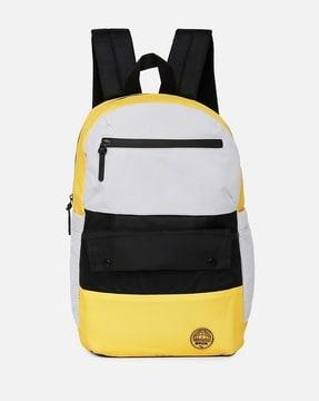 colourblock backpack with adjustable straps