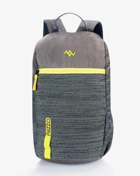 colourblock backpack with signature branding