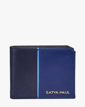 colourblock bi-fold leather wallet