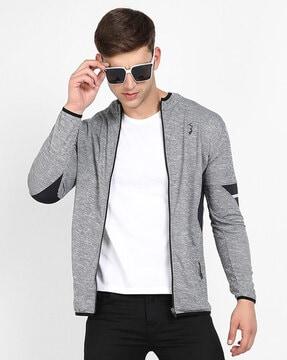 colourblock biker jacket