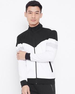 colourblock bikers jacket