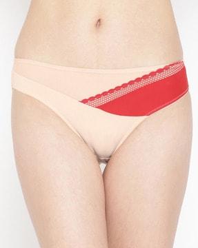 colourblock briefs with elasticated waistband