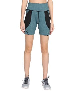 colourblock city shorts with elasticated waist