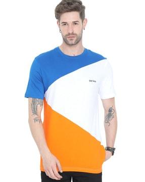 colourblock cotton crew-neck t-shirt