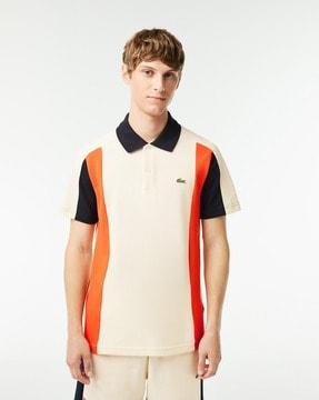 colourblock cotton pique polo t-shirt