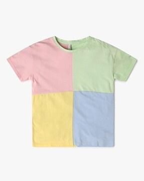 colourblock cotton t-shirt