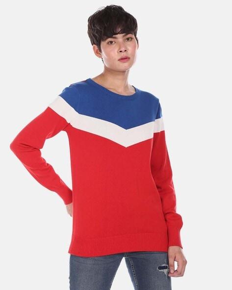 colourblock crew-neck pullover