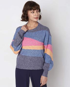 colourblock crew-neck pullover