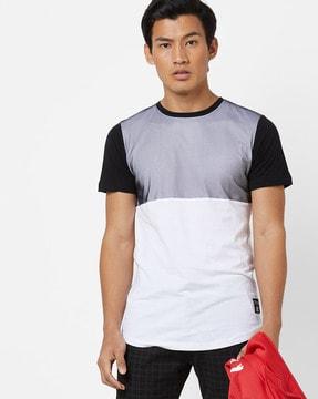 colourblock crew-neck slim fit t-shirt