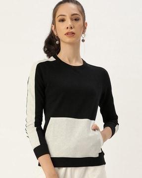 colourblock crew-neck sweatshirt