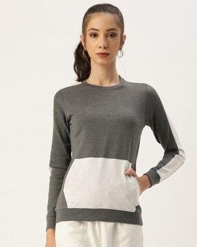 colourblock crew-neck sweatshirt