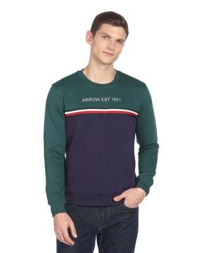 colourblock crew-neck sweatshirt