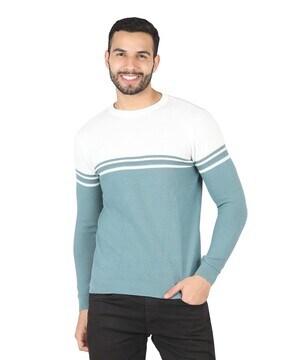 colourblock crew-neck sweatshirt