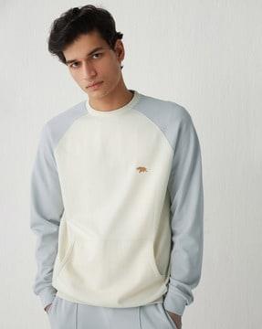 colourblock crew-neck sweatshirt