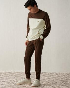 colourblock crew-neck sweatshirt