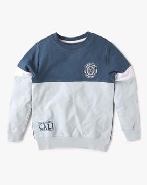 colourblock crew-neck sweatshirt