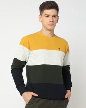 colourblock crew-neck sweatshirt