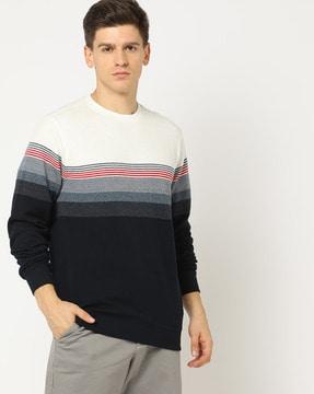 colourblock crew-neck sweatshirt