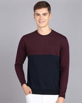 colourblock crew-neck sweatshirt