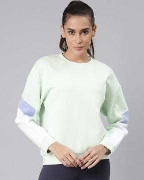 colourblock crew-neck sweatshirt