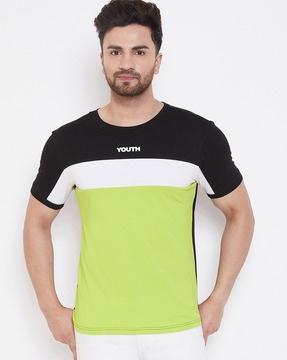 colourblock crew-neck t-shirt