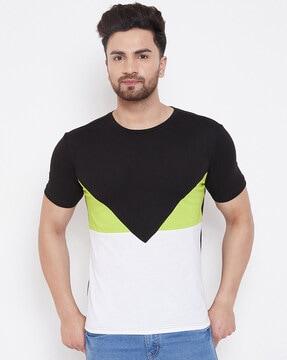 colourblock crew-neck t-shirt