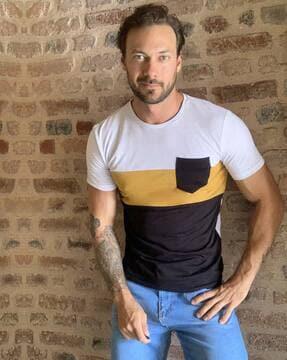 colourblock crew-neck t-shirt