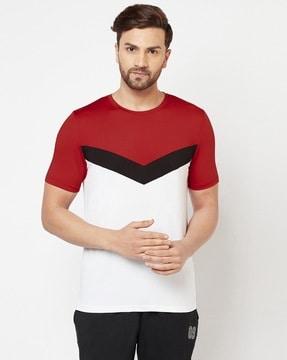 colourblock crew-neck t-shirt