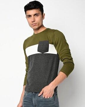 colourblock crew-neck t-shirt