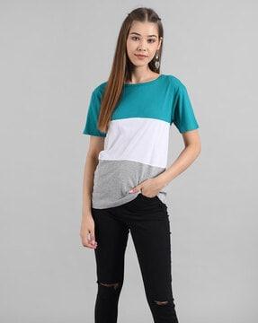 colourblock crew-neck t-shirt