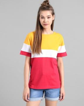 colourblock crew-neck t-shirt