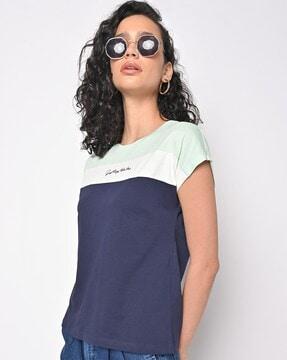 colourblock crew-neck t-shirt