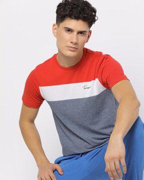 colourblock crew-neck t-shirt