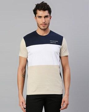 colourblock crew-neck t-shirt