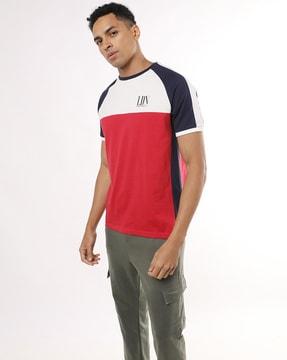 colourblock crew-neck t-shirt