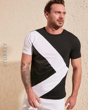 colourblock crew-neck t-shirt