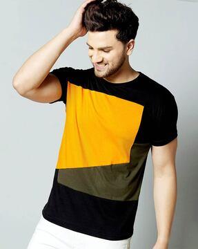 colourblock crew-neck t-shirt