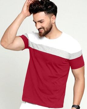 colourblock crew-neck t-shirt