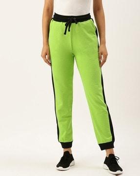 colourblock cuffed joggers with insert pockets