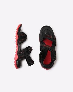 colourblock double-strap casual sandals