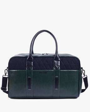 colourblock duffel bag with detachable strap