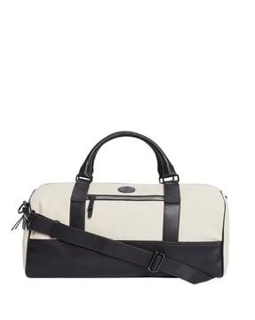 colourblock duffel bag with detachable strap