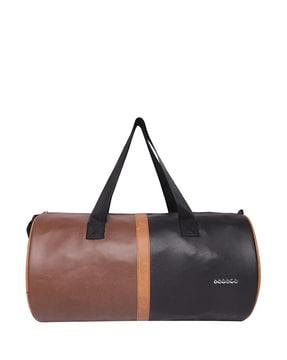 colourblock duffle bag with adjustable strap
