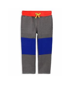 colourblock flat-front trackpants with insert pockets