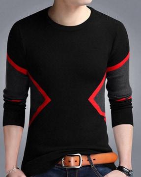 colourblock full sleeves t-shirt