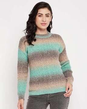 colourblock high-neck pullover