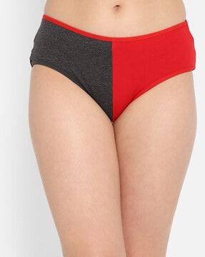 colourblock hipsters with elasticated waistband